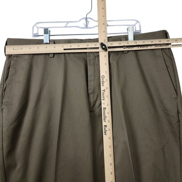 Dockers Men's D3 Premium Classic Dark Khaki Pants 100% Cotton Flat Front 40 X 30 - Picture 3 of 6